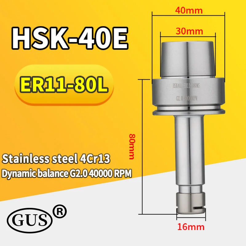 Imagem -04 - Chuck Alta Velocidade Balanço Dinâmico Gravura Máquinas-ferramentas para Trabalhar Madeira Hsk25e Hsk32e Hsk40e Hsk11 Er16 Er20collet