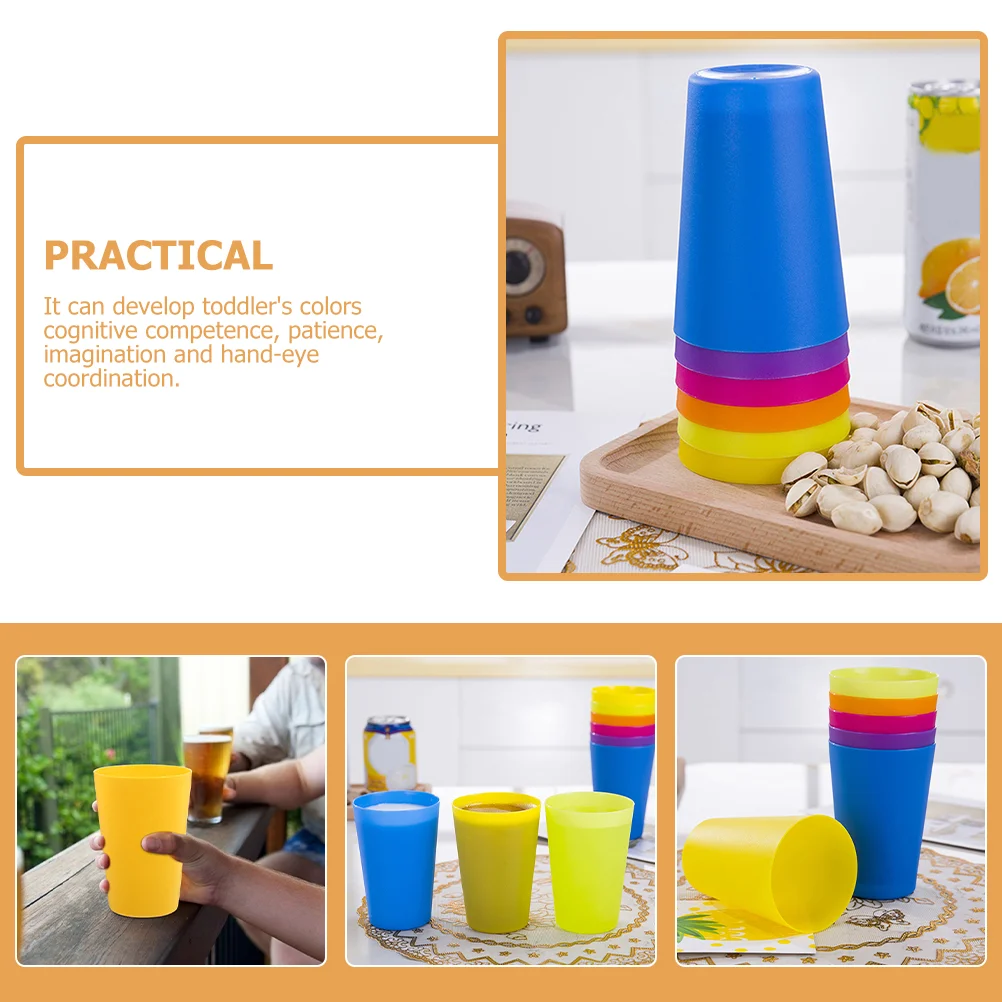 12 Pcs Stacking Cups Toddler Toy Kit Speed Games for Kids Educational Children’s Toys