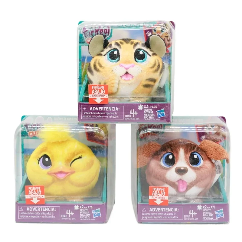 Hasbro FurReal juguetes de peluche con sonidos electrónicos mascota gato perro pollo tigre Mini modelo adorno de mesa niños cumpleaños Gigts