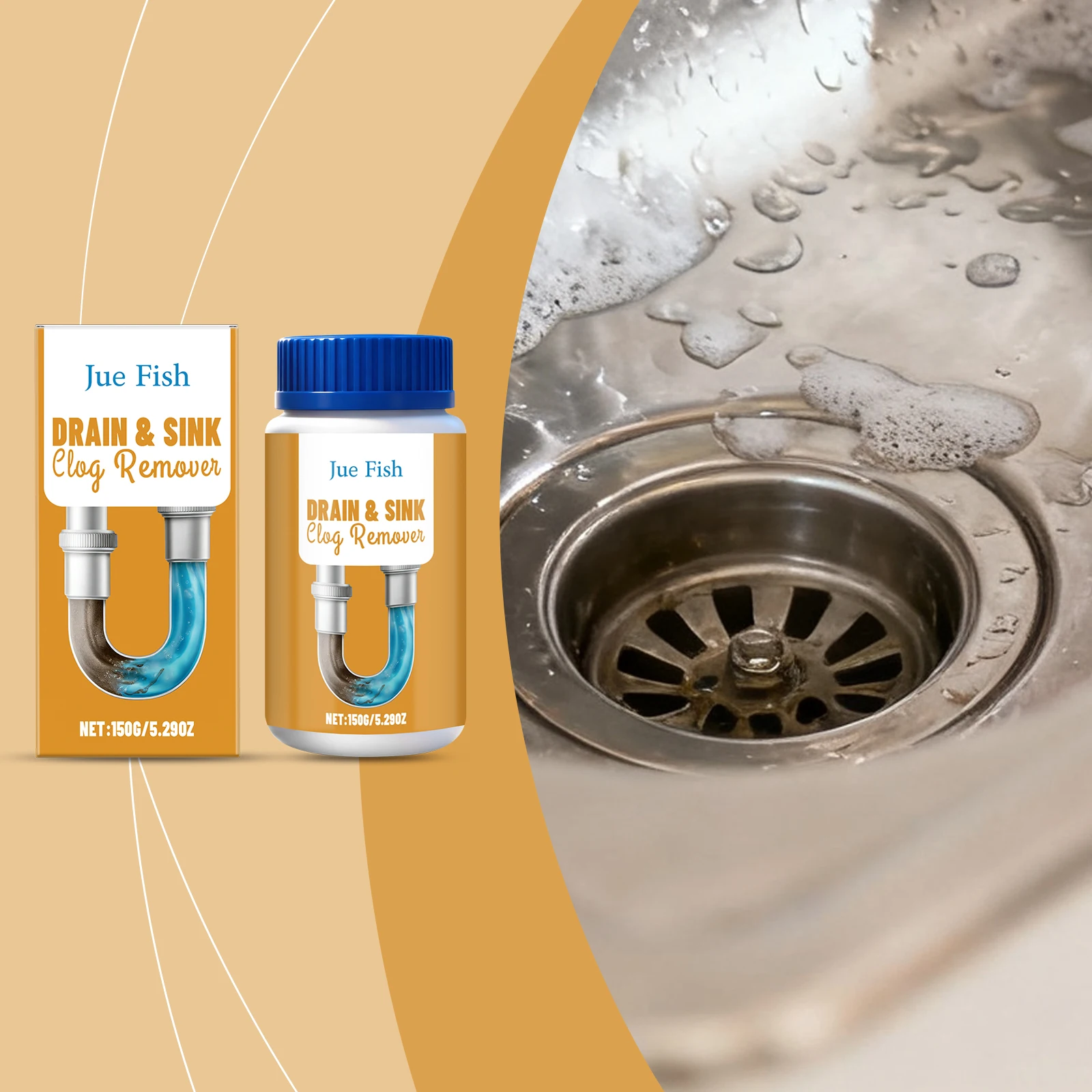 

Mighty Pipe Unblocking Agent Powerful Drain & Sink Cleaner Clears Blockage In Wash Basins Sinks Bathrooms And Other Drain Pipes