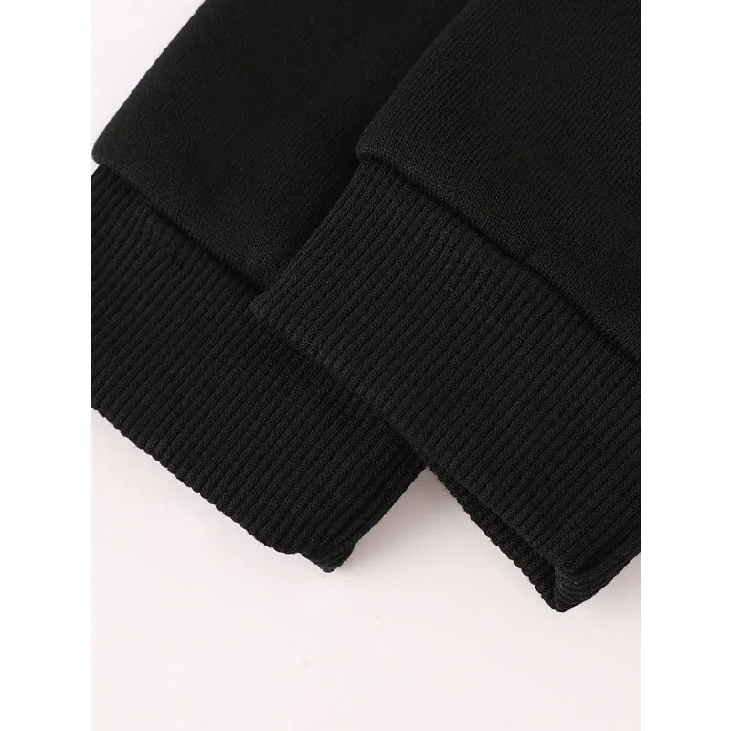 디즈니 할로윈이 여기에 있습니다! 호박과 마녀 요소가 돋보이는 유니섹스 스타일 크루넥 가을/겨울 풀오버 스웨트셔츠