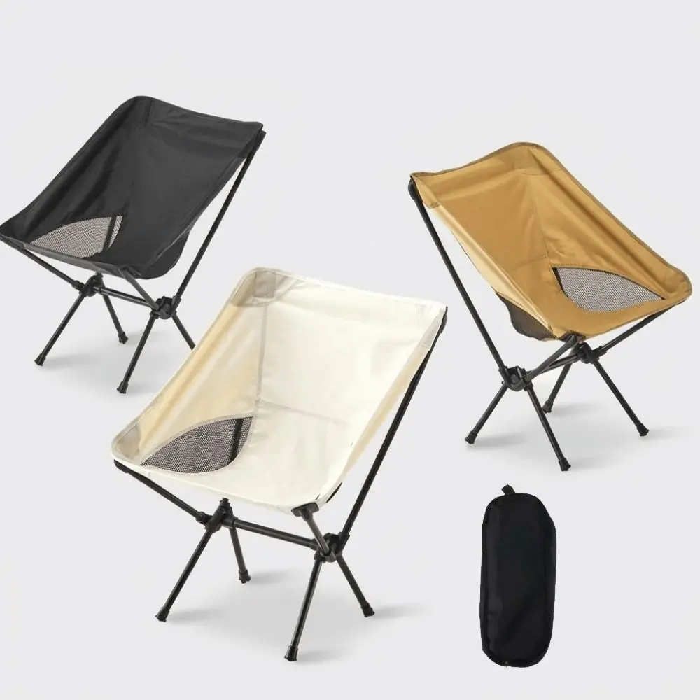 Collapsible Folding Camping Chair Sturdy Portable Ultralight Fishing Stool Wear Resistant Outdoor Leisure Seat