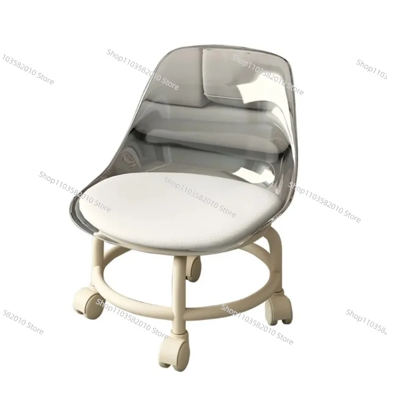 

Акриловый бесшумный низкий стульчик на универсальных колесиках, детский стульчик для малышей с роликами и бесшовным дизайном