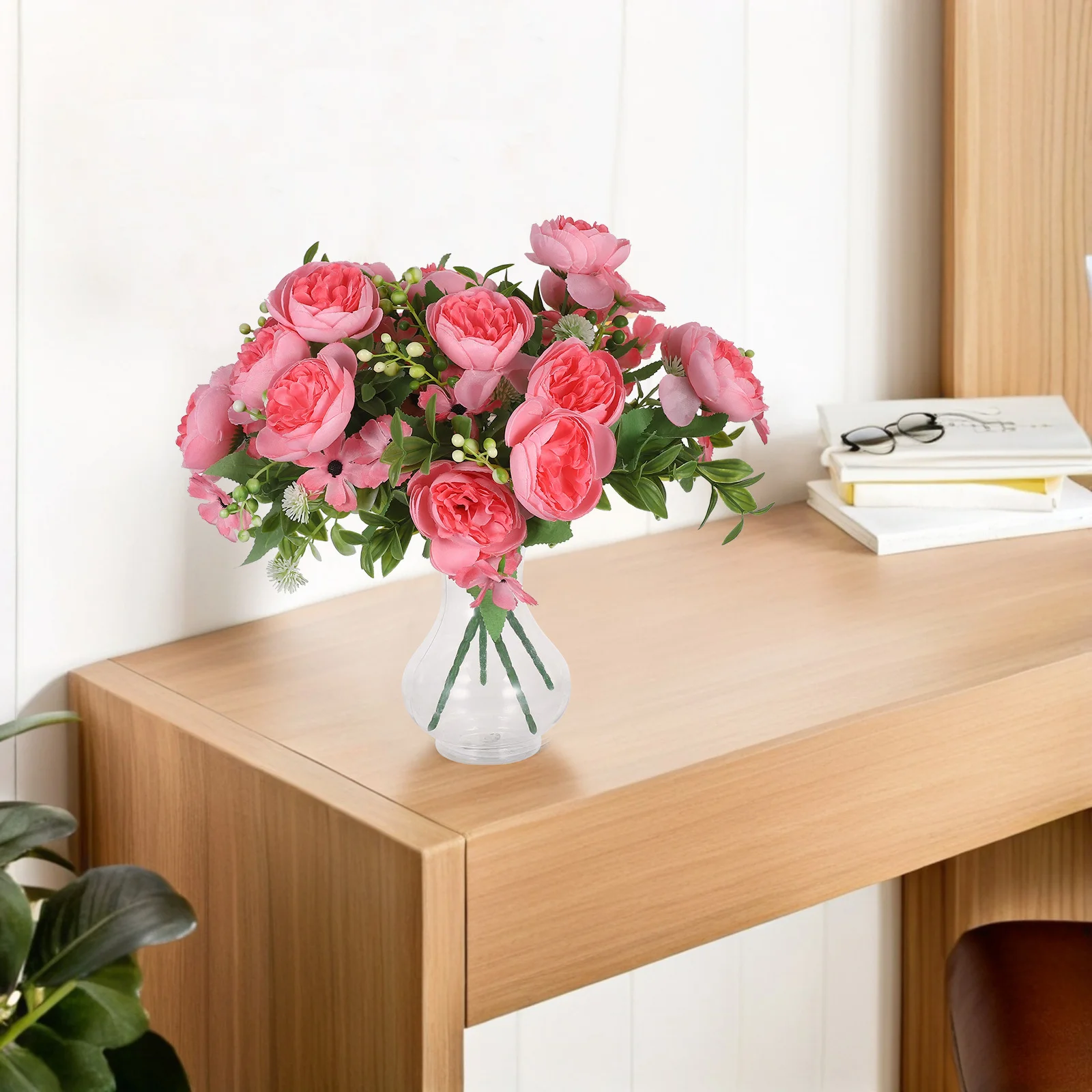 

6Pcs Plastic Clear Hydroponic Flower Vases Small Hyacinth Bud Vases Wedding Centerpieces Shatterproof Bud Bottles Table Decor