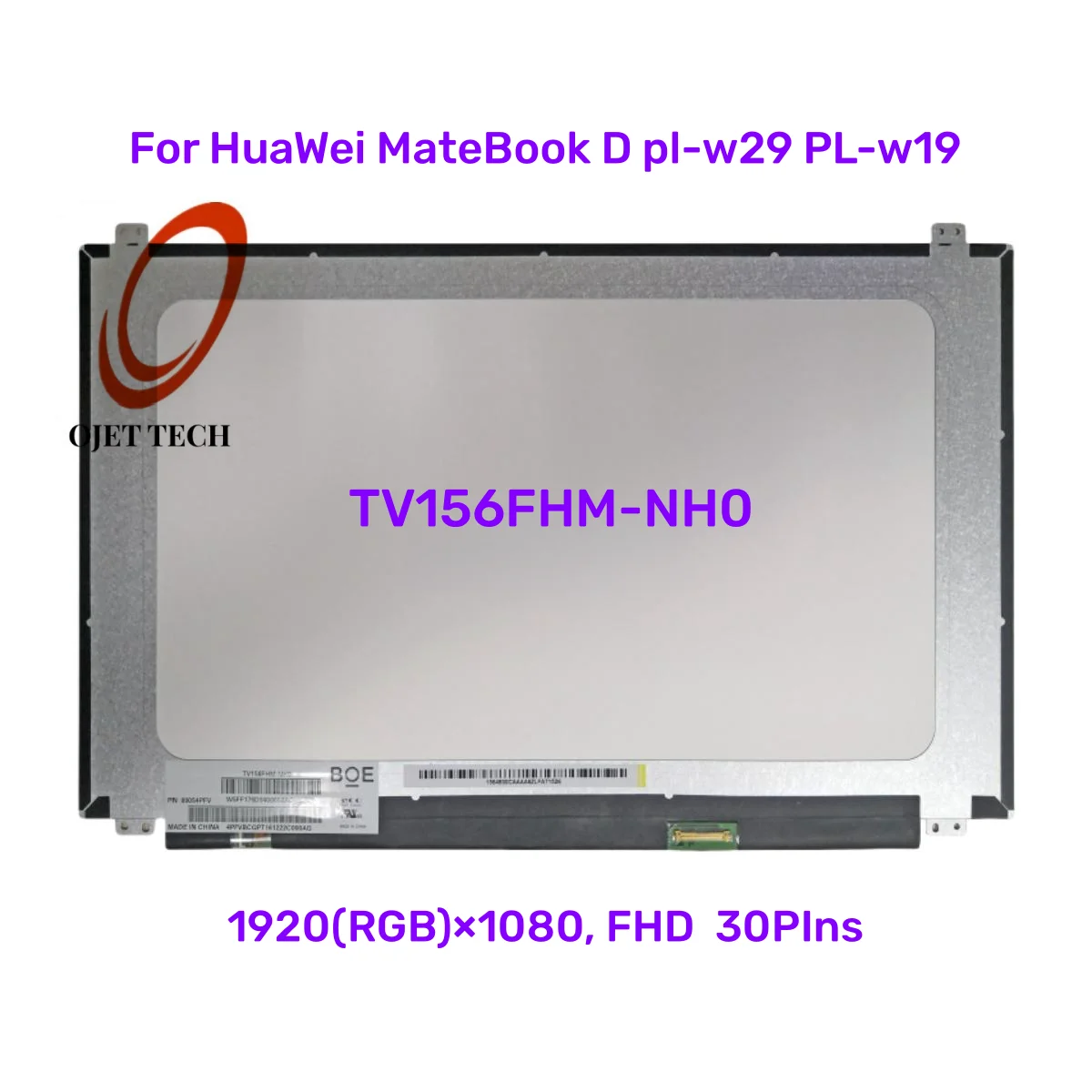 For HuaWei MateBook D pl-w29 PL-w19 15.6 inch laptop lcd screen TV156FHM-NH0 IPS LCD Display FHD 1920X1080 30PINS EDP Narrow