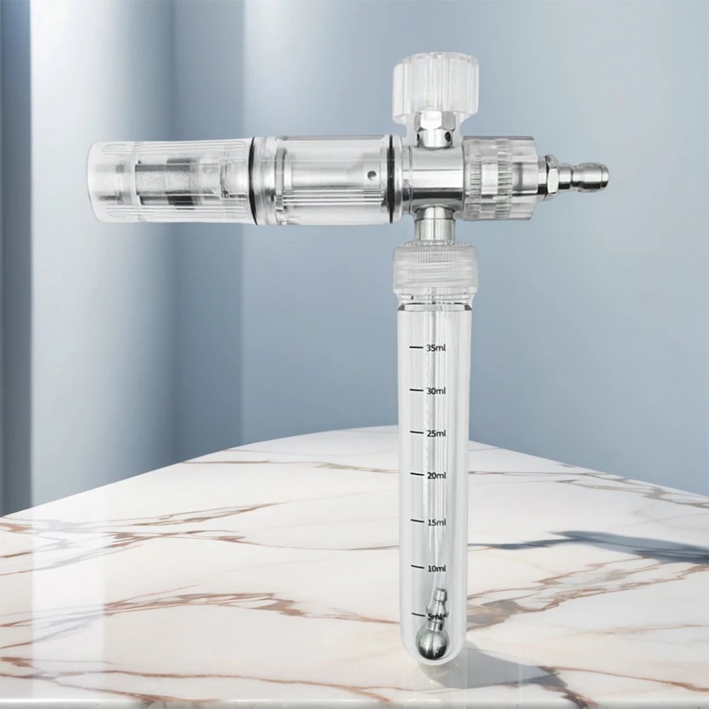 

Горшок для пены для воды, 35 мл, с быстроразъемным разъемом 1/4 дюйма, распылитель для мыльной пены, регулируемый пистолет для мойки высокого давления для автомойки