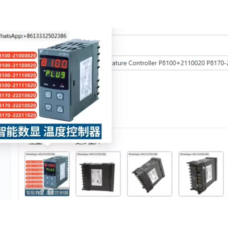 Plastic Extruder Temperature Controller P8100+2110020 P8170-2100020 P6100 Temperature Control Instrument