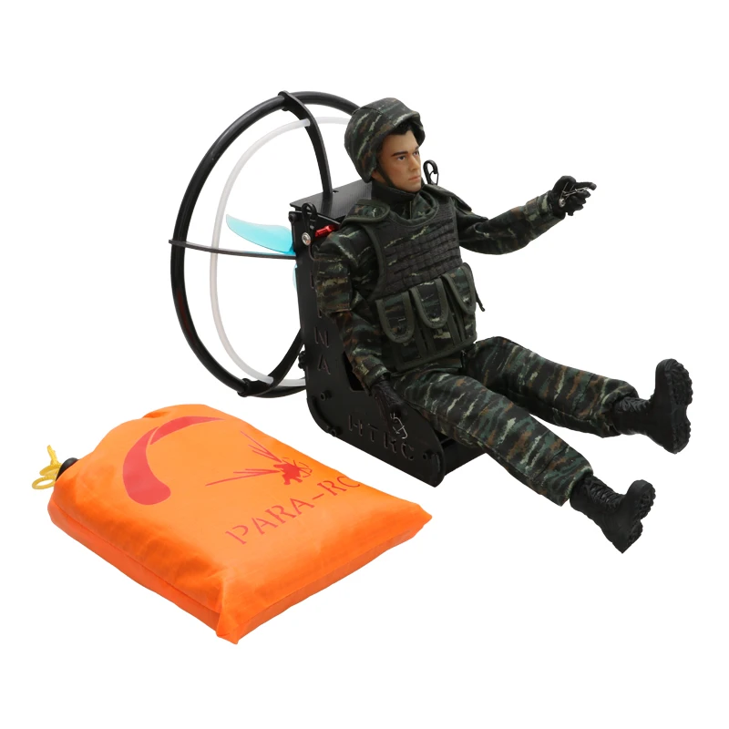 1Set 1.8 meters Remote Control Glider Parachute Simulation Army Toy Man RC Paraglider for Outdoor Flying Paragliding Kit