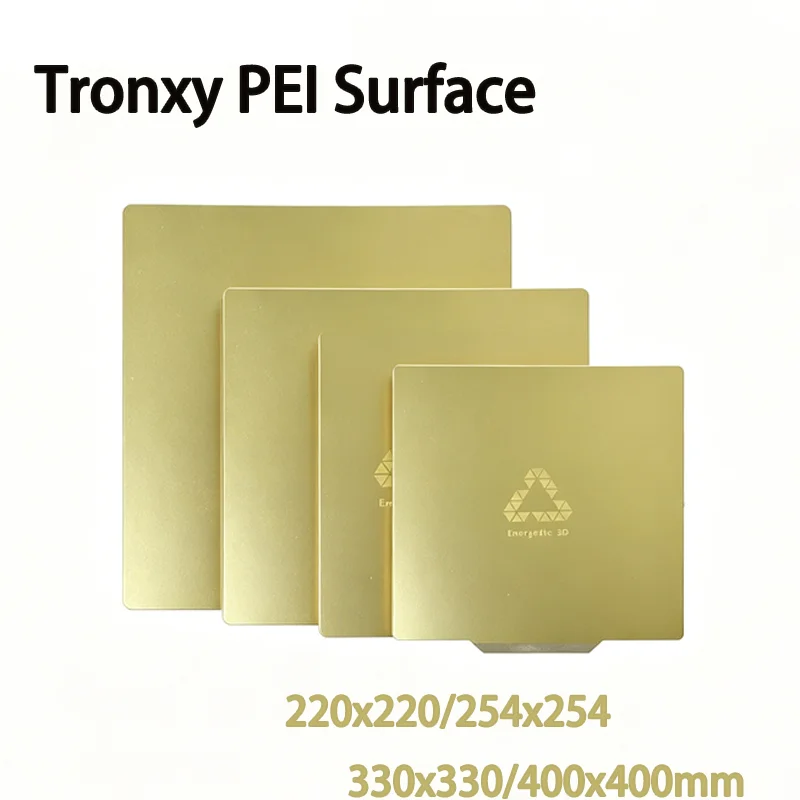

Tronxy PEI Build Plate 220/254/330/400mm Flexible Sring Steel Sheet One Sided Smooth PEI Surface High Quality + Magnetic Base