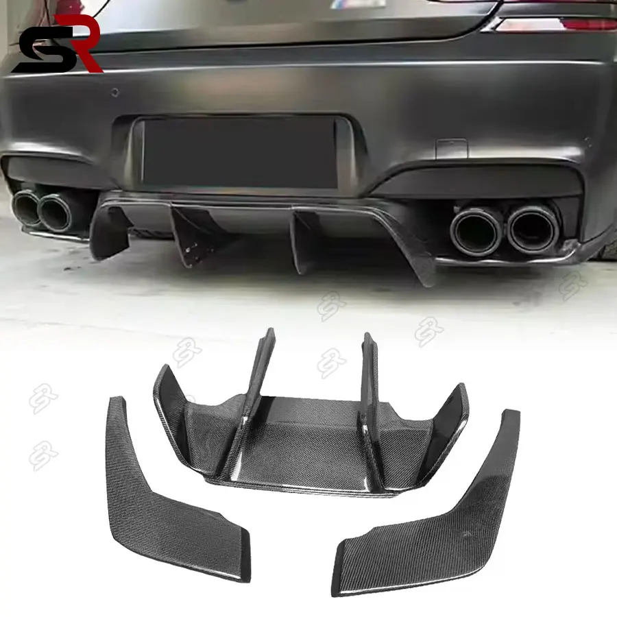 For BMW 6 Series F06 F12 F13 M6 2012 - 2016 Carbon Fiber Rear Bumper Lip Diffuser Splitter Auto Accessories Body Kits