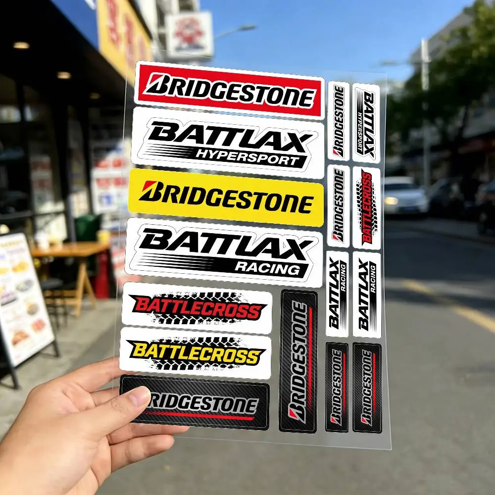 FOR Bridgestone MOTO Universal Multi-Purpose Reflective Stickers Scratch Conceal For Auto Bike Helmet Mug Fridge Decoration