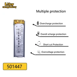 High magnification 10C ultra thin power polymer lithium battery 501447 280mah 3.7V factory direct sales