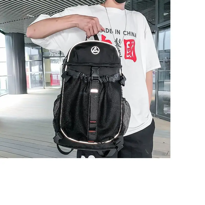 2025 Korean New Men's Oxford Basketball Backpack Large Capacity Notebook School Bag Multifunctional Casual Travel Shoulder Bags