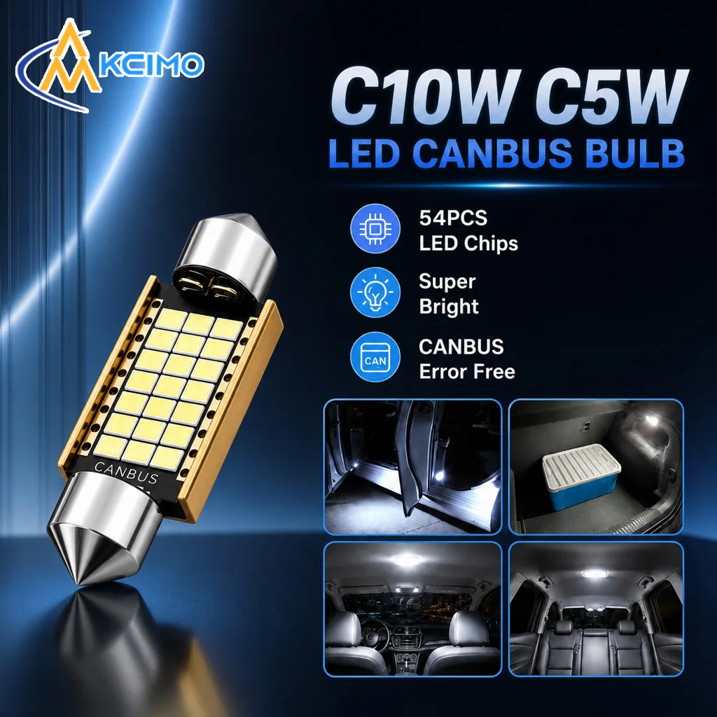 2/10Pcs Super Bright C10W C5W LED Festoon Lamp Canbus Decoding 31mm 36mm 39mm 41mm White Auto Interior Light Replacement