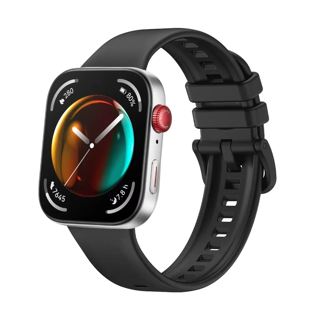 حزام سيليكون رسمي لساعة Huawei Watch Fit 4 Fit 3 Band سوار رياضي معصمه حزام ناعم لساعة Huawei Watch Fit 4 Pro Correa