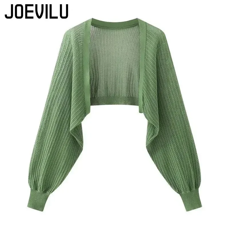 Women's French Ice Silk Long Sleeve Knit Cardigan Summer Lightweight Sun Protective Cover Up Jacket Y2k Shawl Outer Match Blouse
