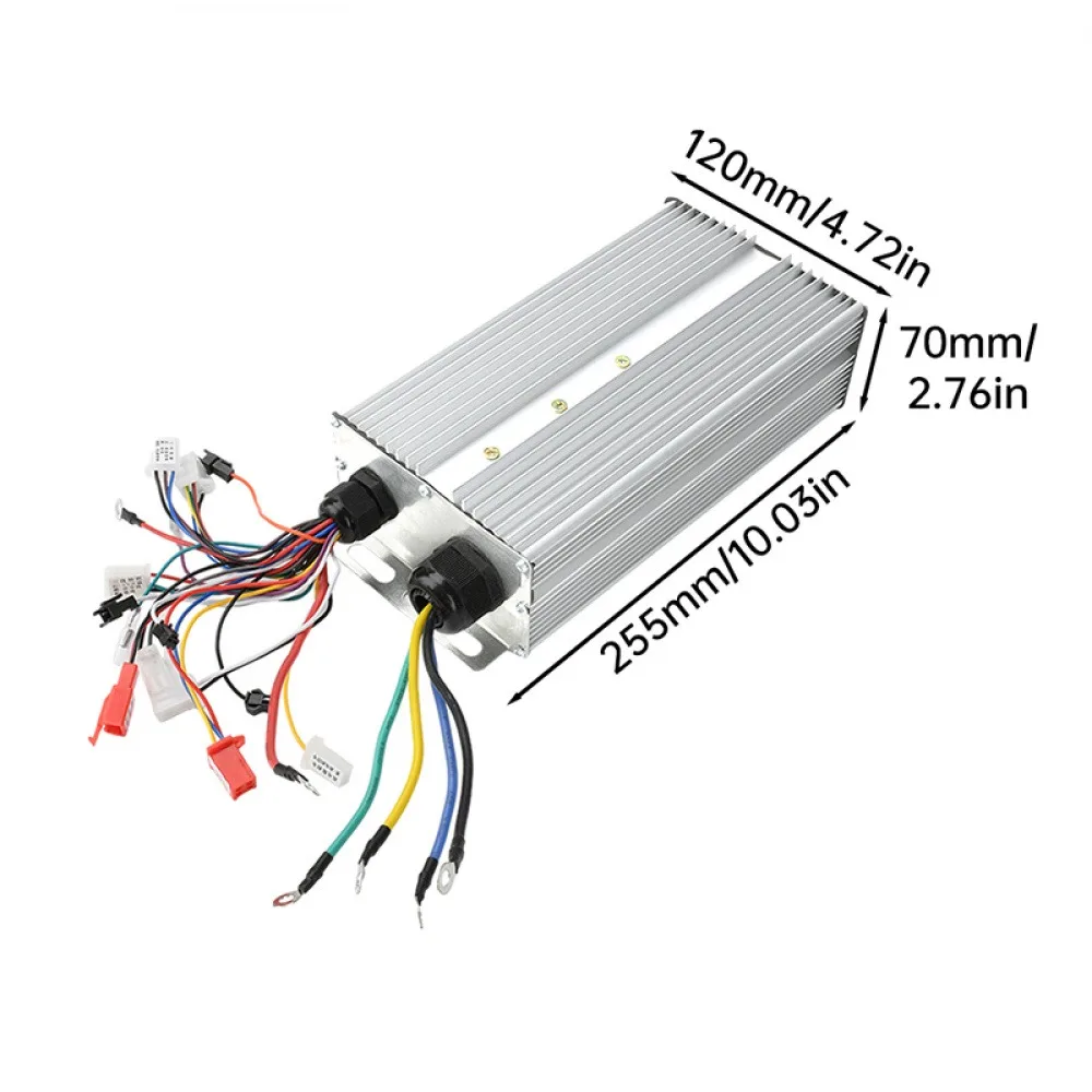 

1 шт., 48 В, 60 В, 72 В, 84 В, контроллер бесщеточного двигателя для электрического велосипеда, 3000 Вт/5000 Вт, интеллектуальный контроллер электродвигателя постоянного тока высокой мощности