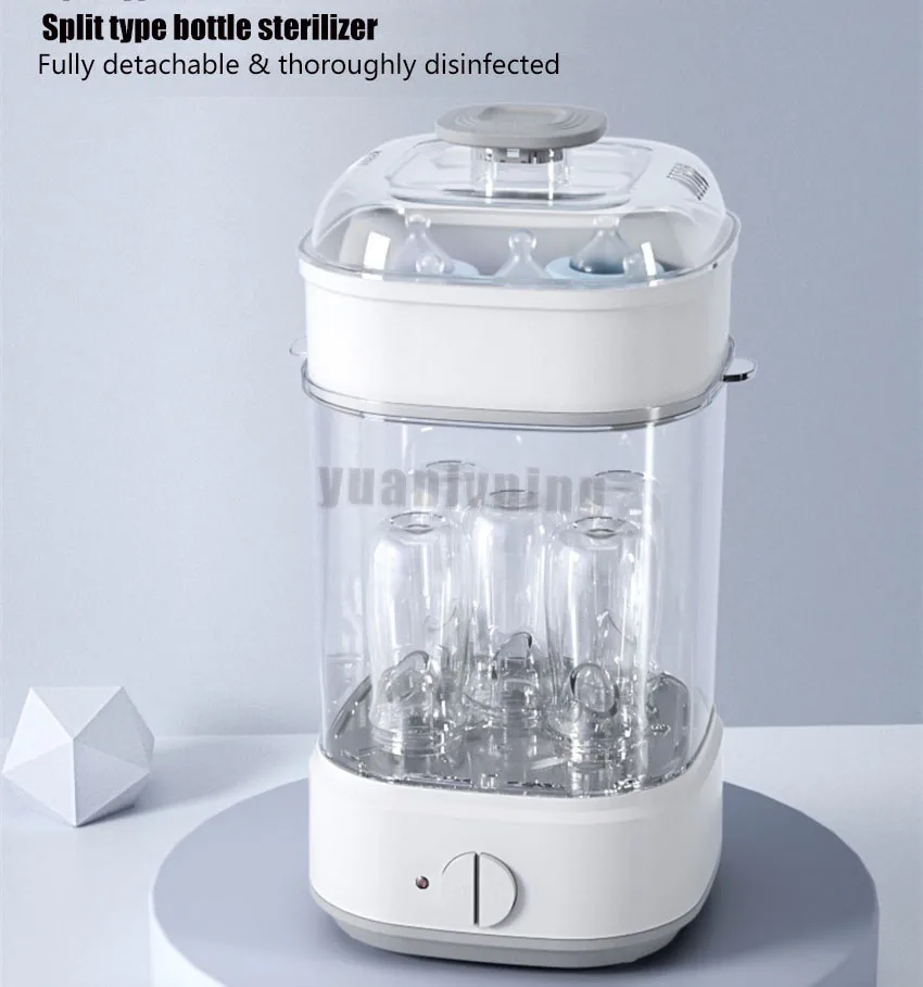 Baby Feeding Bottle High Capacity Sterilizers Food Milk Warmers Bottle 360° Steam Sterilizer Electric Baby Bottle Sanitizer