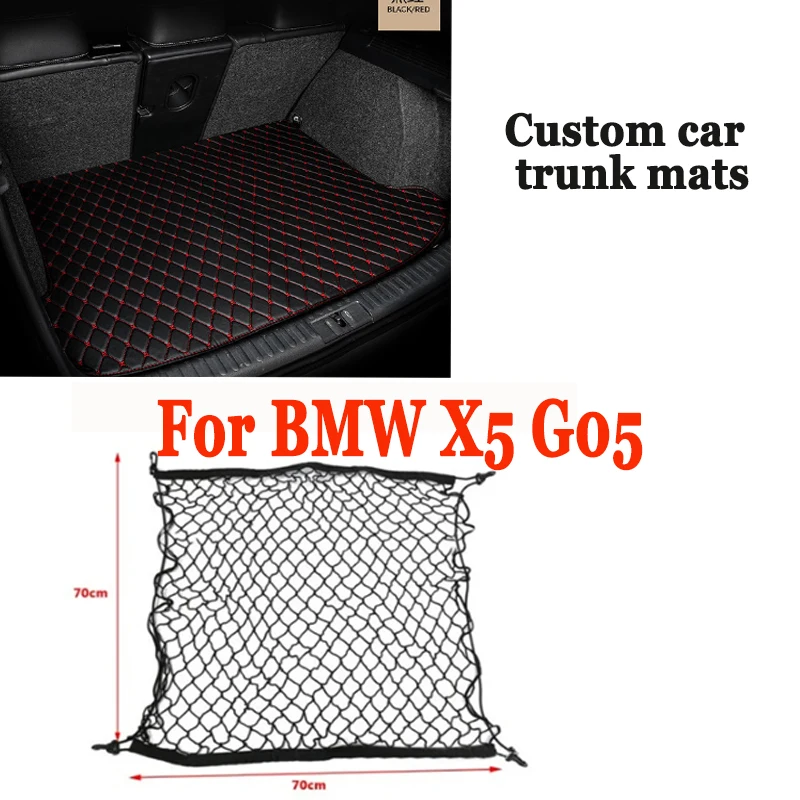 

High quality! Full set car trunk mats for BMW X5 G05 2020 waterproof cargo liner mats boot carpets for X5 2019