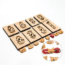 8 Kinds of Animal Shaped Data Cable Winder Die Cutters, DIY Earphone Storage Cutting Die Collection,Wood Cutting Dies,Customized
