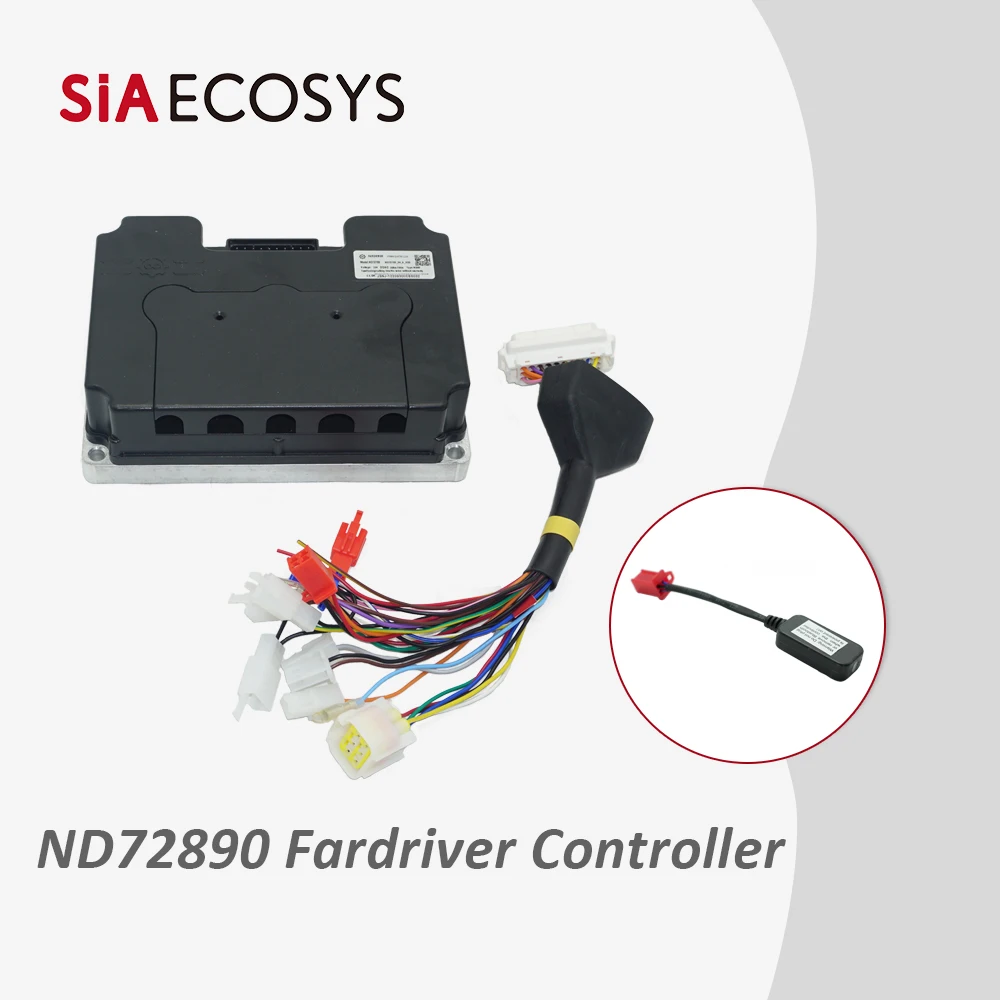 ND72890 Fardriver 450A 890A Electric Motorcycle Controller BLDC Programmable With Bluetooth or USB Cable For 6-8KW QSMOTOR