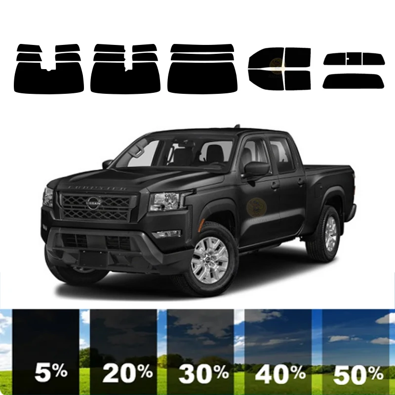 

precut Removable Window Tint Film For Car 100% UVR 5%-70%VLT Heat Insulation Carbon ﻿For NISSAN FRONTIER 4 DR PU 2022-2023