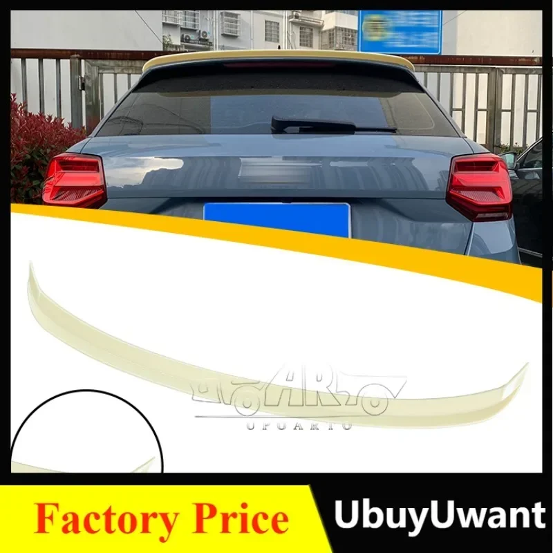 Car Spoilers Factory Produce ABS Plastic Rear Roof Spoiler Extension For Audi Q2 2016-2023