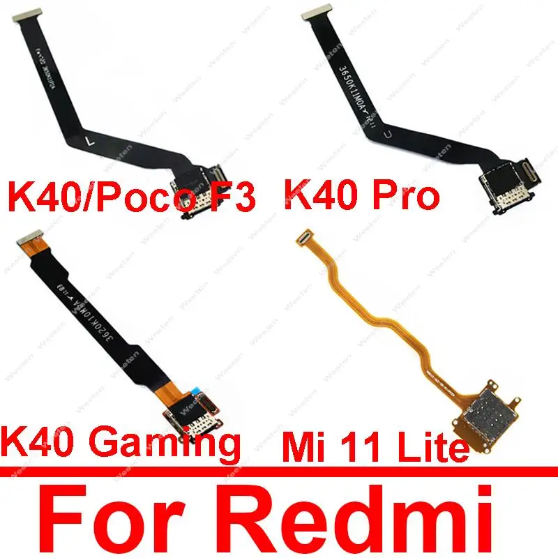 

Гибкий кабель считывания лотка для SIM-карты для Xiaomi Mi 11 12 Lite POCO F3Gniazdo держателя карты Гибкий кабель для Redmi K40 Pro K40S K40Gaming