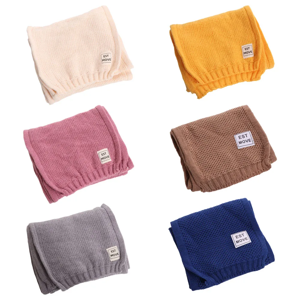 Simple Korean Style Boys Girls Scarf Casual Autumn Winter Children Knitted Scarf Outdoor Warm Wool Knitting Scarves Gifts