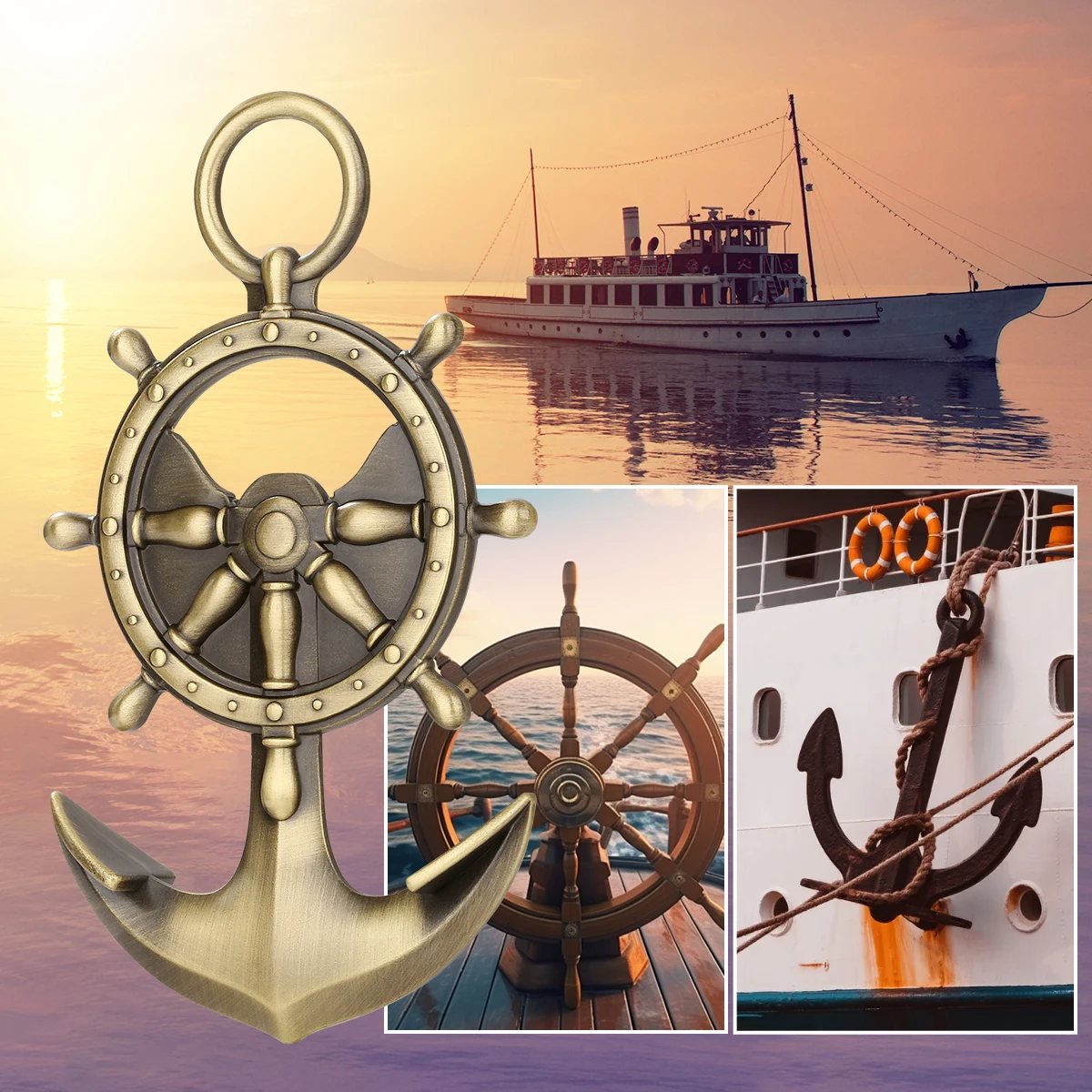 Rudder and Anchor Design Bottl - Kitchen Gadgets For Dad ulasan dan harga