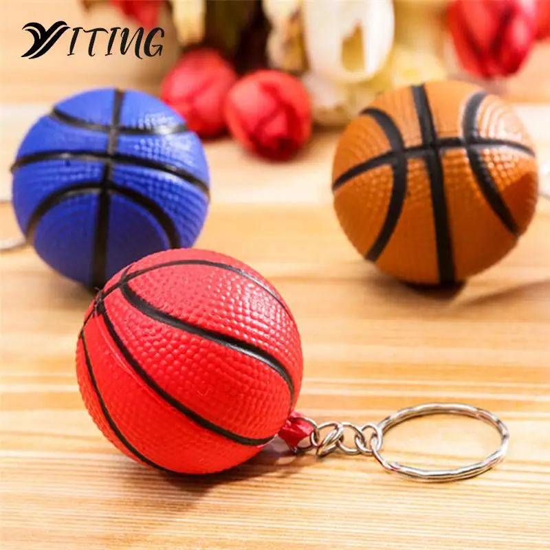 Hot Basketball Keychain Colorful Ball Pendant Boys Toys Key Holder Car Accessories Sports Style Keychain Ornaments Random Color