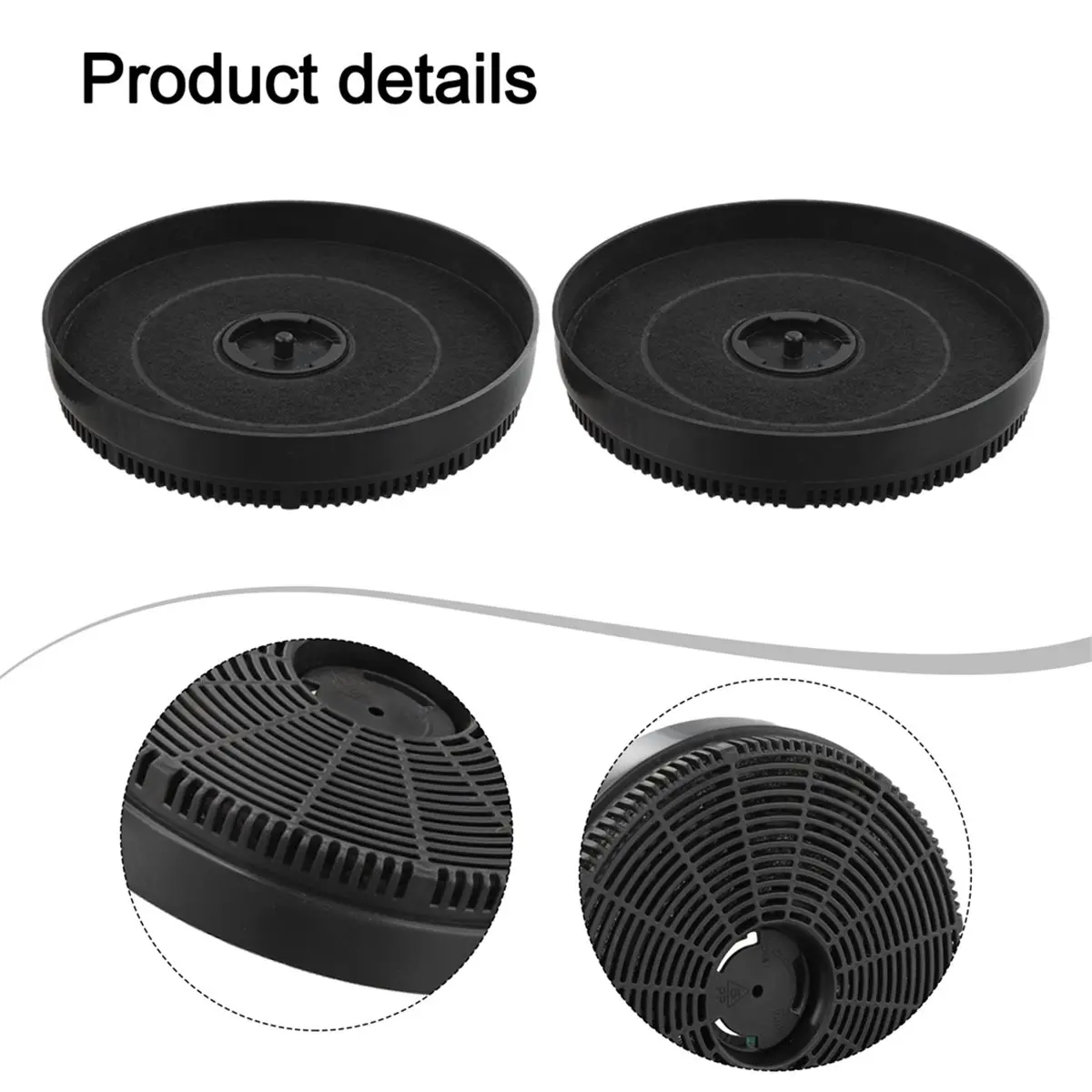 Utility Design 2PCS 160x30mm Activated Carbon Filter Kitchen Range Hood Accessories for Kitchen Wall Mount Ductless Ventilation