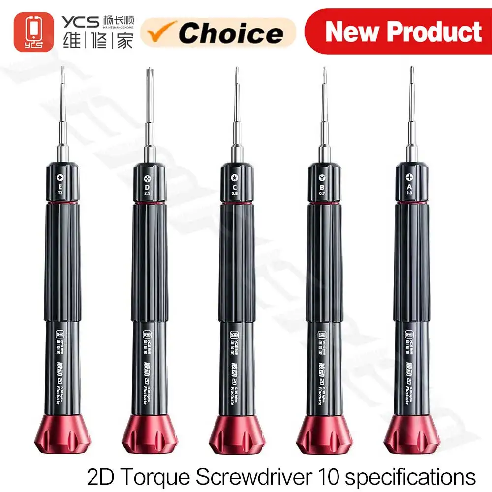 YCS 2D Precision Screwdriver Set Hand Tools for iPhone LCD Screen Disassembly Multi Type Anti-Slip Mobile Phones Repair Tool Set