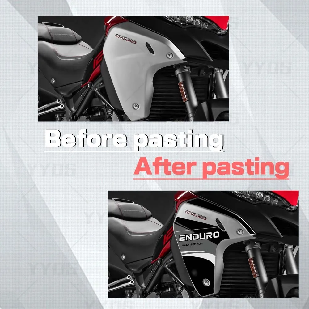 ملصقات للدراجات النارية وسادة خزان السيطرة الجانبية هدية الحاجز حامي الشارات ل Multistrada 1200 1260 إندورو 1200 1260 #2