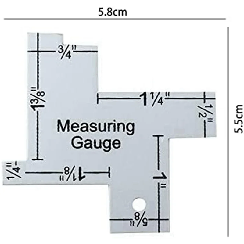 A66I Mini Sewing Gauge Metal Quilting Ruler Template Sewing Weaving Tools for DIY Patchwork Quilting Craft Accessories