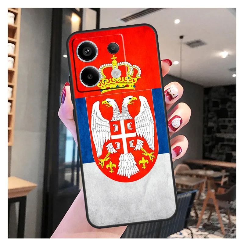 Flag of Serbia Serbian Case For Xiaomi Redmi Note 13 Pro 12 11 9 10 12S 11S 10S 9S Redmi 13 12 10C 12C 13C Cover