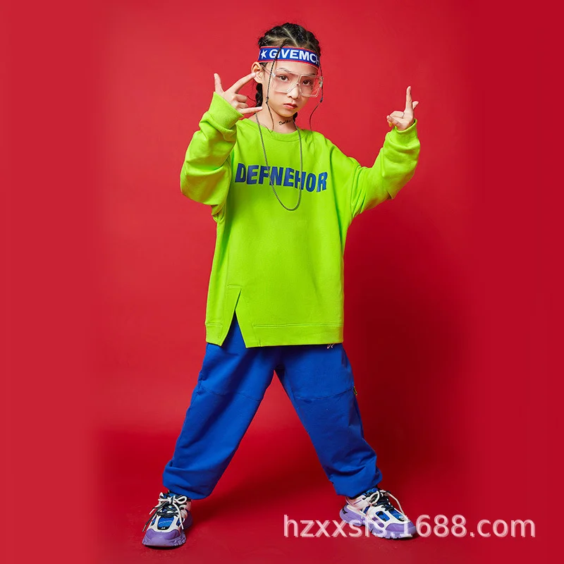 Children's hip-hop trend hip-hop dance set primary school Games opening ceremony clothing girls' chorus clothing boys' spring