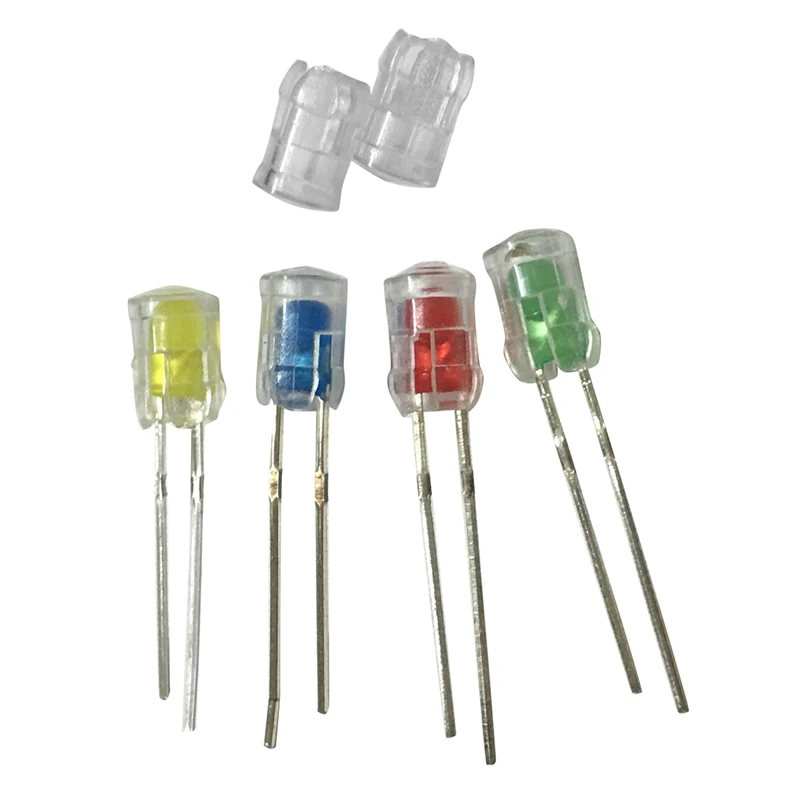 100Pcs 5Mm Led Light Emitting Diode Lampshade Light Guide Column Light Cap Protective Cover Led Transparent Lamp Cap