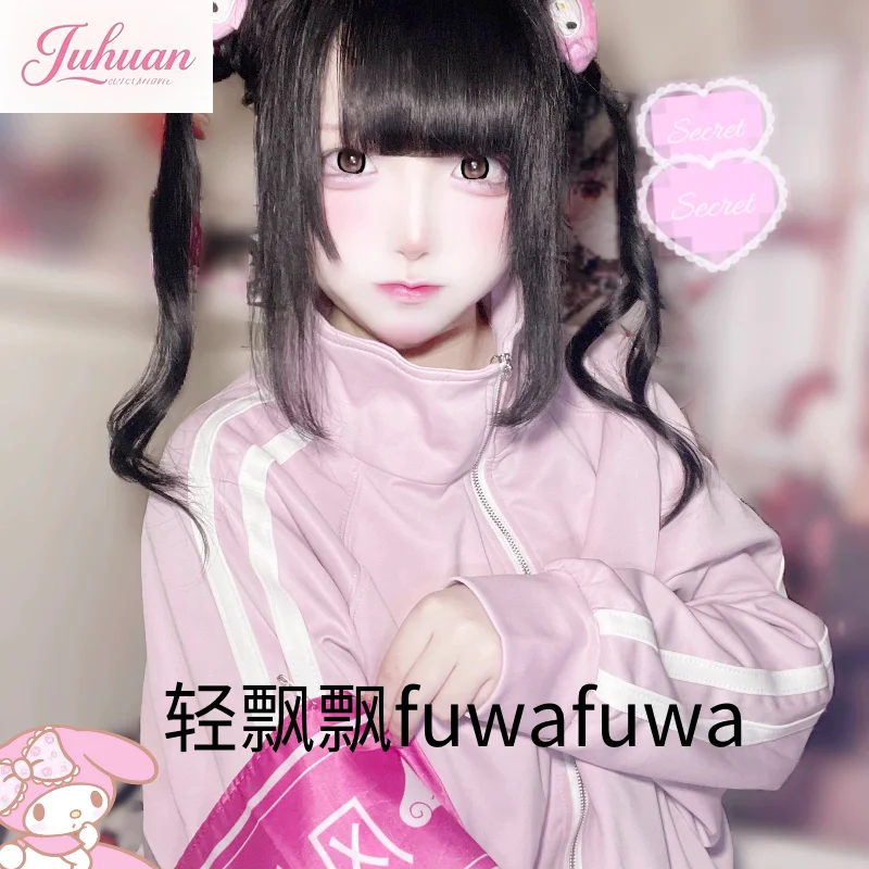 2025, japanische Subkultur, Y2k-Hosen-Sets für süßes Mädchen, süße Sportjacke + Hose, lässige Studentin, lockere hellblaue Outfits