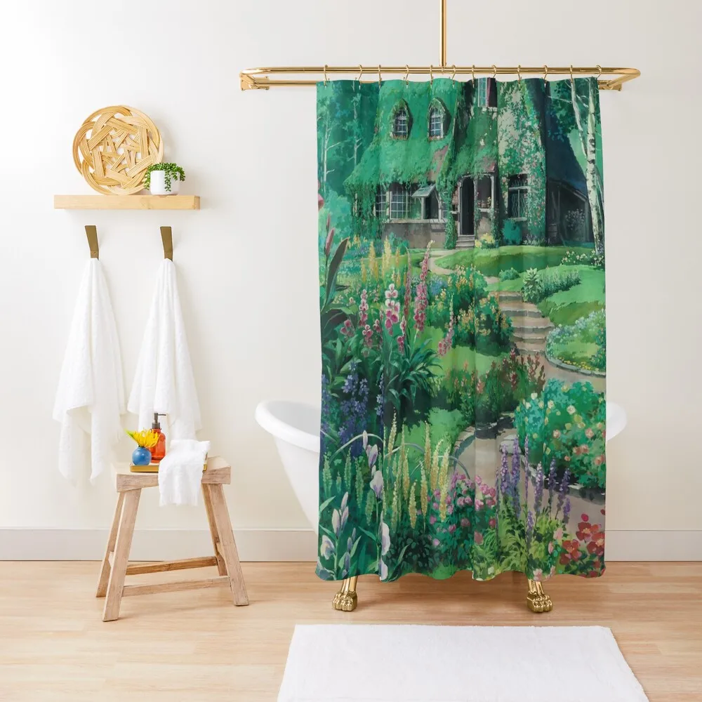 

Anime Movie House with flowers Scenery Shower Curtain Bathroom Accessorys Shower Bathroom Shower Waterproof Curtain