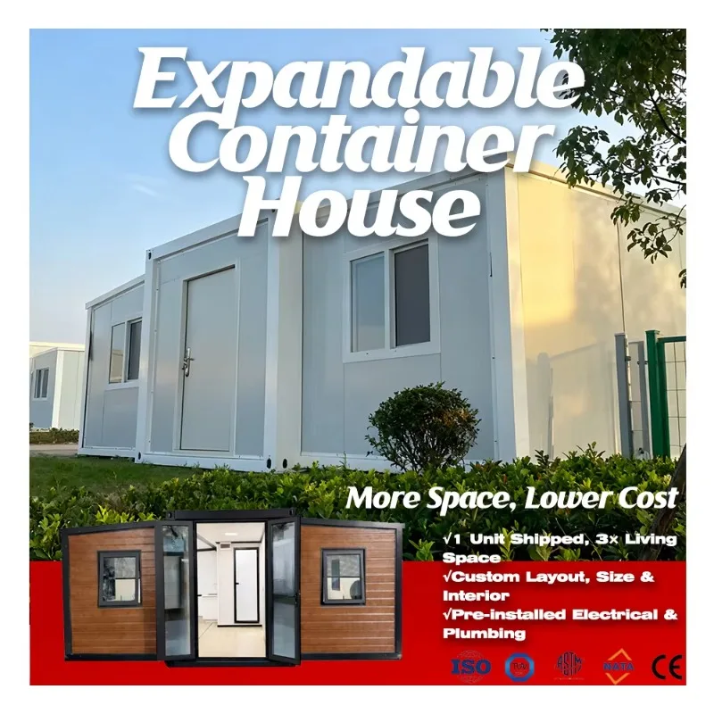 Customized Expandable Container House Factory China Soundproof Expanding Container House Modular Steel Frame For Office Accommod