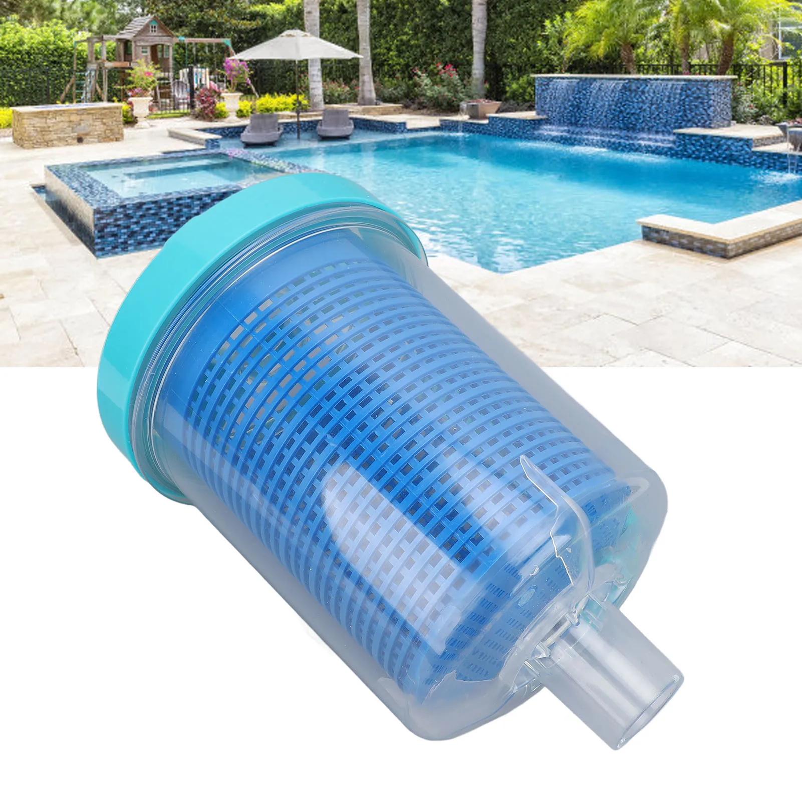 Inline Pool Leaf Canister Plastic Pool Cleaner Leaf Catcher Trap with Mesh Basket for Hayward W560 for Pentair R211084