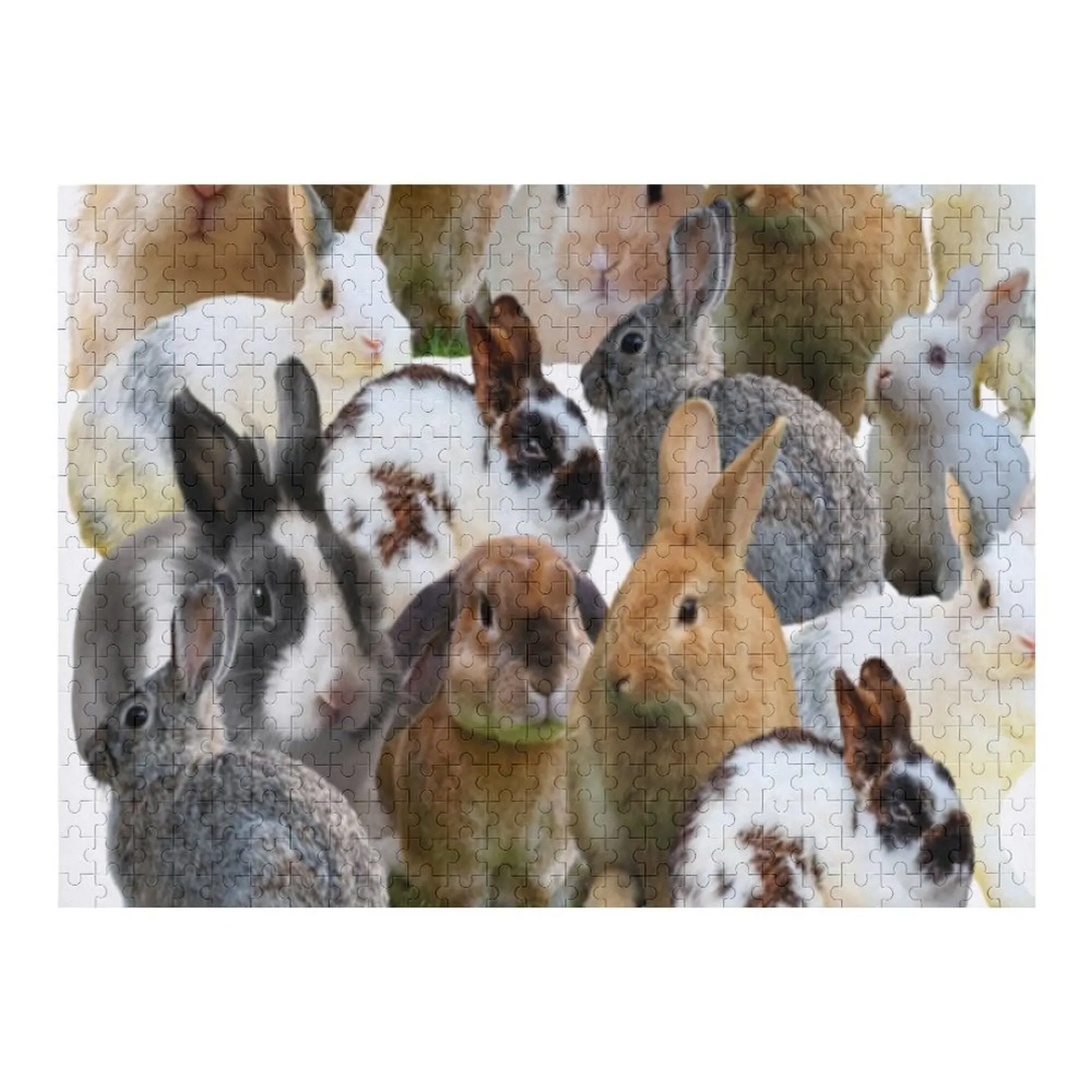 

Cute rabbits/bunnies Jigsaw Puzzle Wooden Adults Personalized Name Puzzle