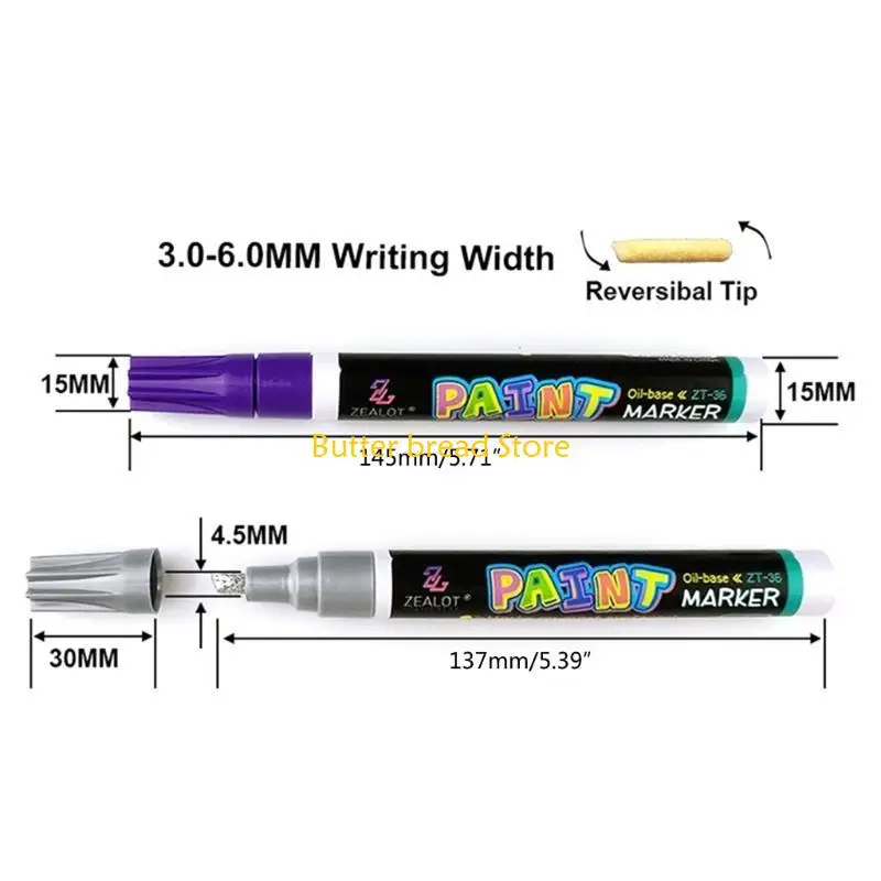 W89C علامة الطلاء الإطارات لرسالة إطارات السيارات دائمة إطارات الطلاء أقلام weatherpoof
