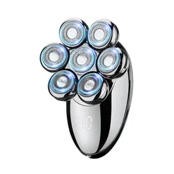 7D Rechargeable Bald Head Shavers Kit for Men USB LED Display Electric Razor Heads Beard Ear Nose Hair Facial Trimmer