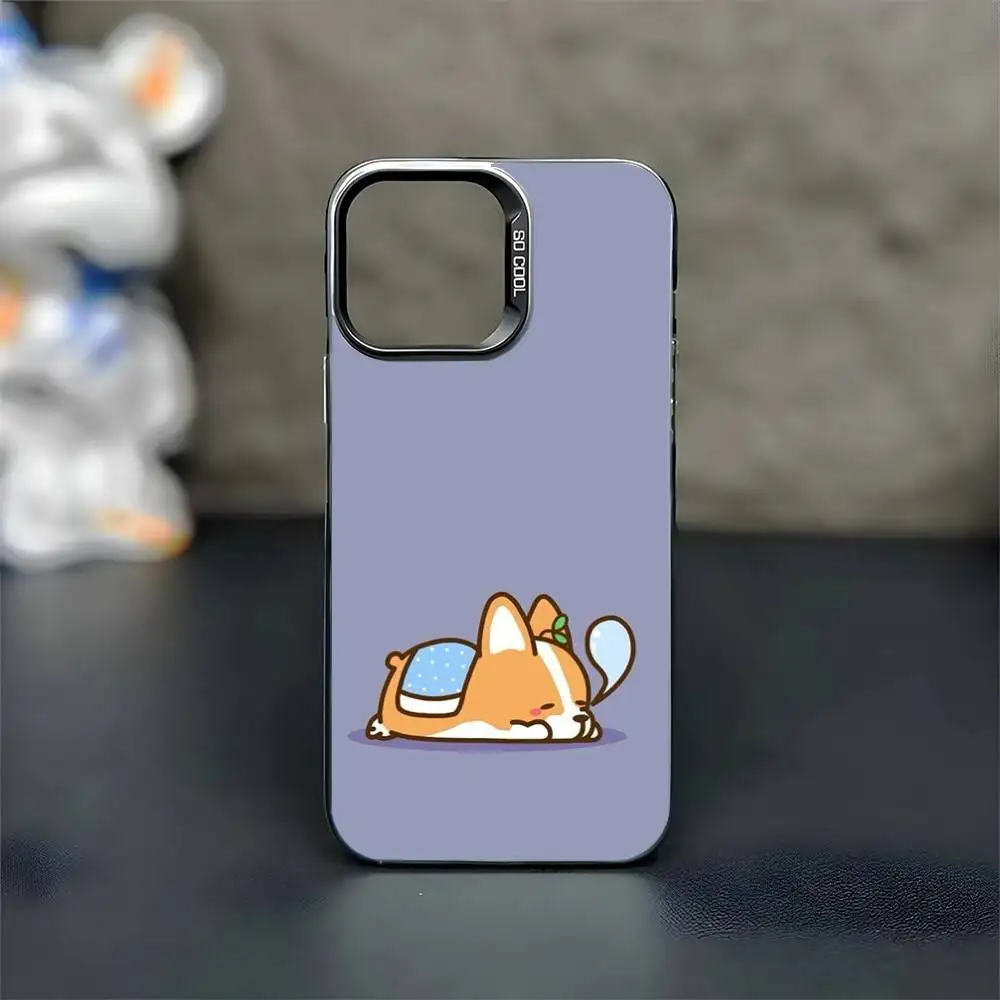 Pet Koki Corgi Dog Phone Case For iPhone17,16,15,14,13,12,11 Plus,Pro Max Black Matte Shockproof Cover