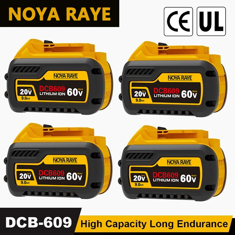 60V 9000mAh For Dewalt DCB609 Battery Replacement Li-ion Battery DCB200 DCB205 DCB606 DCB206 DCB209 
