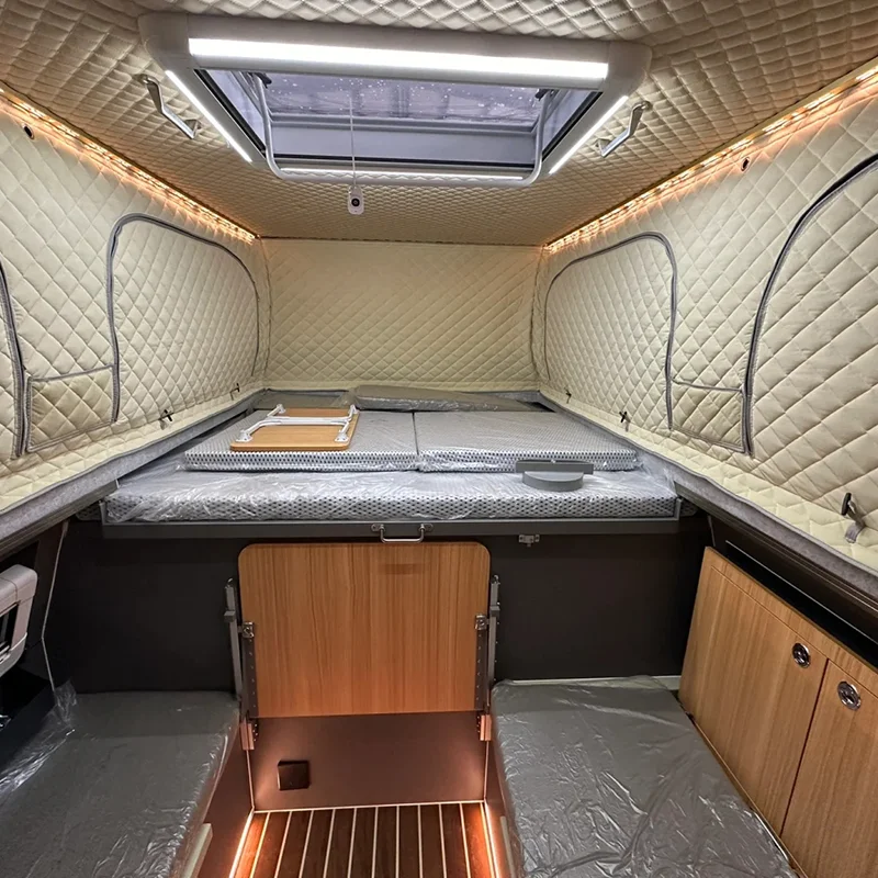 Moda RV Caravanes Caminhão Off-Road Camper para Mini Pickup Truck Camper