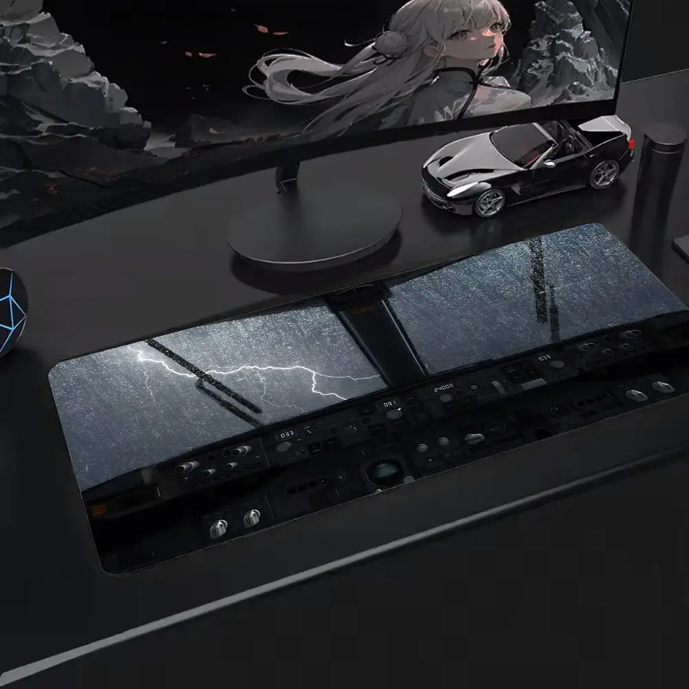 

Коврик для мыши со спидометром Super Plane, коврики для клавиатуры, кавайная резина, нескользящий настольный коврик, XXL90x40 см