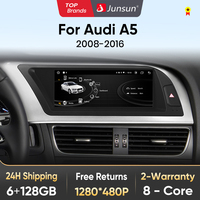 Junsun Wireless CarPlay Android Auto Car Radio For Audi A5 2009 2010 2011 2012-2016 8 core 4G WiFi BT GPS Touch Screen Autoradio